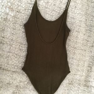 Out From Under Ribbed Scoop Neck Bodysuit